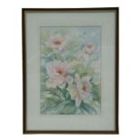 Suzanne James (20th century school) - Still Life of Flowers - signed lower left, watercolour,