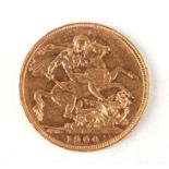 A Queen Victoria 1900 gold full sovereign.