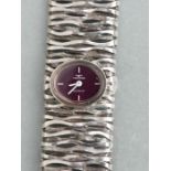 A 1970's Technos ladies hallmarked silver bracelet watch, circa 1973, in original box.