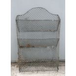 A vintage three-tier wirework vegetable rack, 51cms wide.