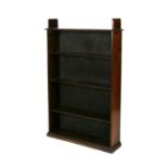 An oak open bookcase, 84cms wide.