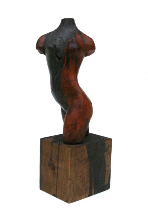 A Shio limited edition study of a female torso, numbered 15/45, overall 37cms high.