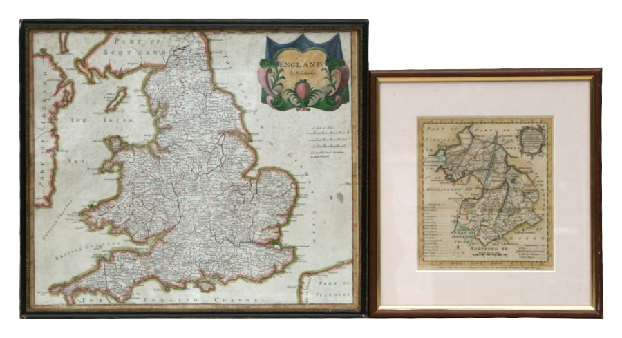 Morden (Robert - a hand coloured map of England, sold by Abel Swale Awnsham & John Churchil,