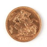 An Edward VII 1907 gold full sovereign.