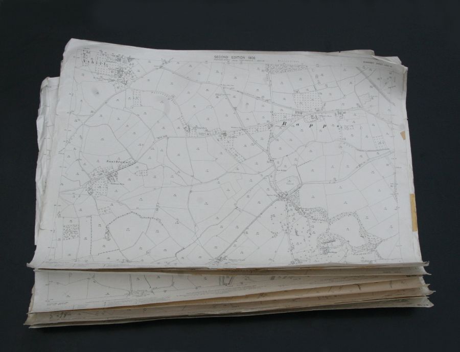 A large quantity of early 20th century (1903-1959) small scale Ordnance Survey maps 1:2500, for