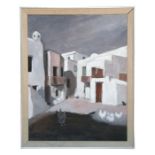 Pascal de Souza (Indian b1984) - Mykonos Quarters - oil on canvas, framed,