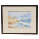 M Radley - Cascais, Estoril Coast, Portugal - watercolour, signed lower right, framed & glazed, 34