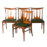 A set of four G Plan Braselli teak dining chairs with drop-in seats (4).