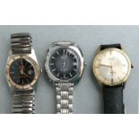 Three gentleman's vintage wristwatches, a Tissot Seastar Automatic, Avia Daytime Automatic and a
