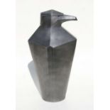 Paul Harvey (modern British) - an Art Deco style study of a raven, cold cast pewter, initialled,