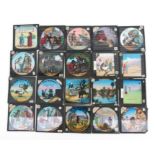 A quantity of magic lantern slides topographical and nursery room subjects.