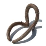 African Art / Tribal Art: a Chad bronze Kenga armlet with overall decoration, 18cms long.