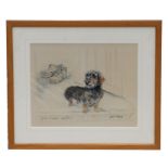 Gill Evans (modern British) - Wire Haired Dachshund - limited edition coloured print, numbered 455/