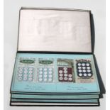 An early 20th century salesman's sample book of linen buttons for various button styles including