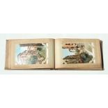 An early 20th century postcard album of scenes of Venice, Murano and other European scenes.