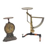 An early 20th century set of Salters Letters Balance scales, 18cms high; together with a set of