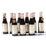 Nine bottles of Eldridge Pope & Co. Ltd July 1968 Thomas Hardy Ale collectors bottles of beer (9).