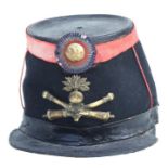 American Civil War Era (circa 1860) Artillery Shako, bears French military uniform / hatters