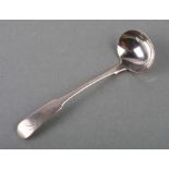 A rare early 19th century provincial silver fiddle pattern sauce ladle by John Sellar of Wick.