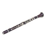A late 19th / early 20th century rosewood clarinet, retailed by 'SA Chappell, 52 New Bond Street'