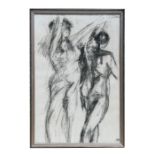 C G (John) Stillman (British b1968) - Movement - charcoal, initialled and dated '96 lower right,