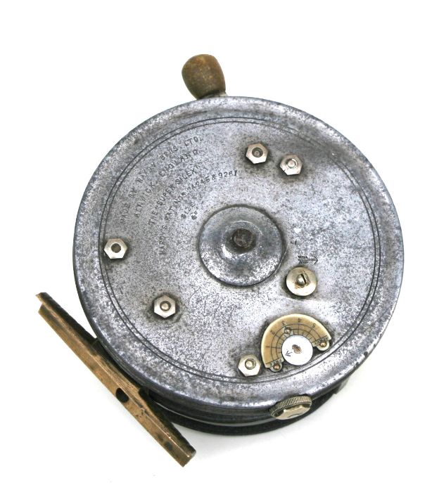 A Hardy Bros Super Silex 4 inch fishing reel, patent no: 242045 & 9261 (a/f).