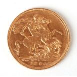 A Queen Victoria 1894 gold full sovereign with Sydney mint mark.