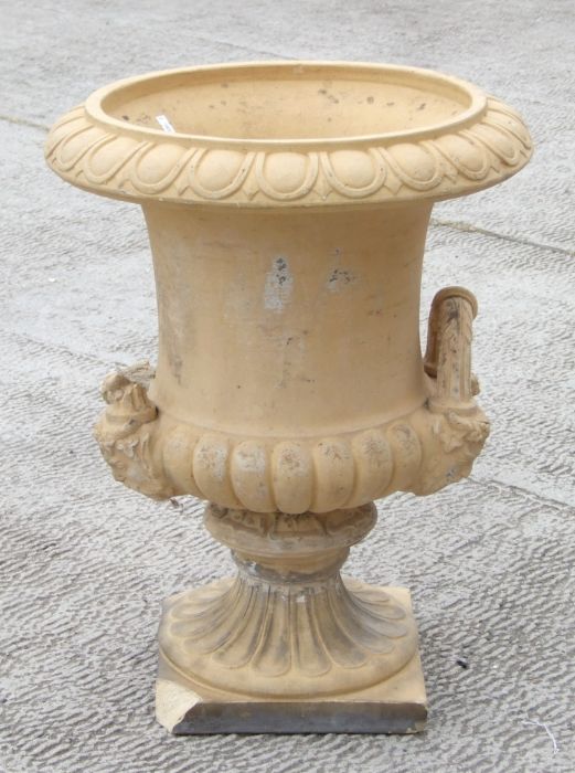 A stoneware Campana urn (a/f), 60cms high.