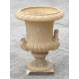 A stoneware Campana urn (a/f), 60cms high.