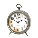 A Westclox 'Big Ben' alarm clock, the white paper dial with Arabic numerals, 13cms diameter.