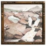 Attributed to John Nash (British 1893-1977) - The Cascade - watercolour, signed lower right, framed,