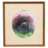 20th century British - Pinky - study of a Yorkshire Terrier, indistinctly signed lower right,