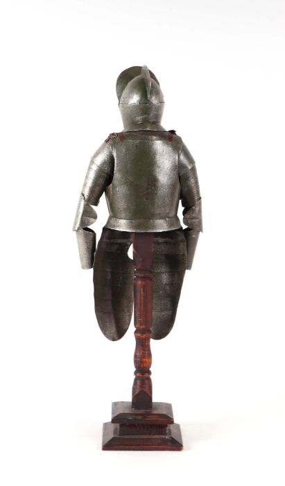 A miniature suite of 16th Century style German armour mounted on a stand, 56cm high - Image 3 of 3