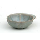 A Chinese celadon glazed brush washer, 11cm diameter