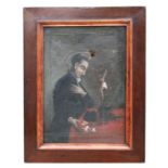 An 18th century old master In the manner of El Greco - A Saint Worshipping at the Altar - oil on