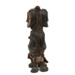 African Art / Tribal Art: A Lega Janus group, one male and one female. 36cm high : Provenance: