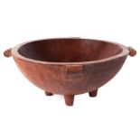 A Tongan wooden bowl, 42cm diameter