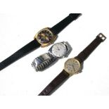 A vintage Corvette 25 jewel gentleman's Automatic Incabloc wristwatch with date aperture; together