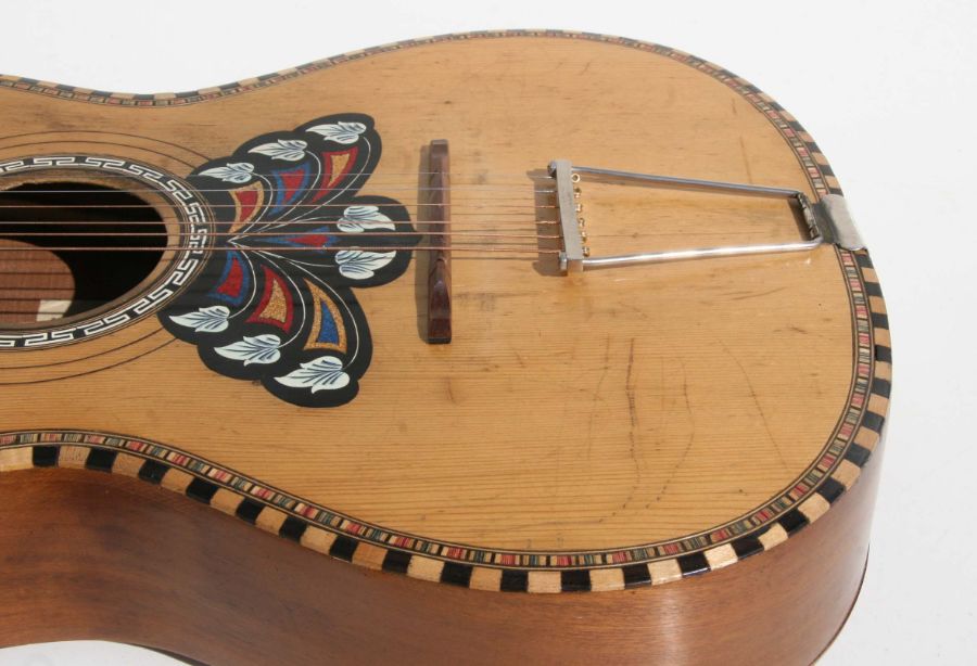 An early 20th century six-string Spanish acoustic guitar with makers label for Alfredo Albertini, - Image 5 of 9