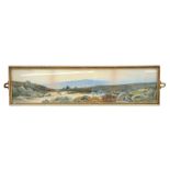 Walters - Dartmoor Landscape - watercolour, signed lower left, framed & glazed, 52 by 12cms.