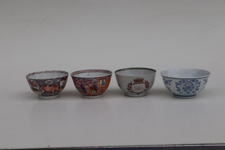 A group of 18th, 19th century and later Chinese tea bowls and saucers. - Image 9 of 12