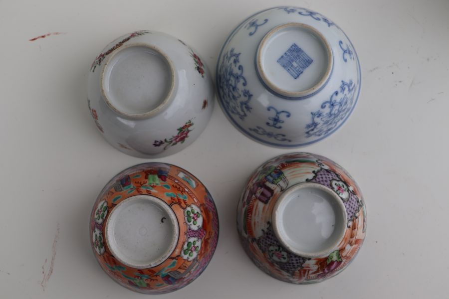 A group of 18th, 19th century and later Chinese tea bowls and saucers. - Image 5 of 12