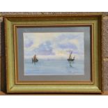 G H Somerset (20th century British) - Fishing Boats in a Calm Sea - signed lower right, watercolour,