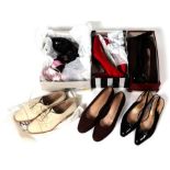 A collection of vintage designer ladies shoes to include examples by Charles Jourdan of Paris and