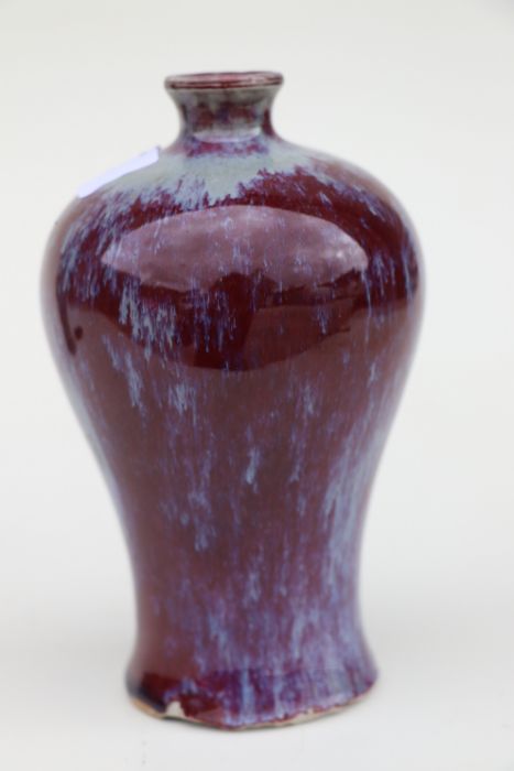 A Chinese Jun ware Meiping vase, 15cm high. Condition ReportSmall losses and chip to the glaze to - Image 3 of 8