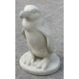 A concrete garden figure in the form of a penguin, 47cms high.