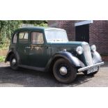 A 1938 Austin 10 saloon, registration no. EUU 852, chassis no. G145612, engine no. LG145288, green