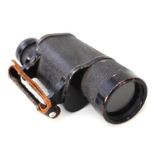 A German WWII Carl Zeiss 7x50 monocular with range finder, numbered 2112691 blc.
