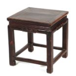 A Chinese hardwood occasional table, 44cms wide.