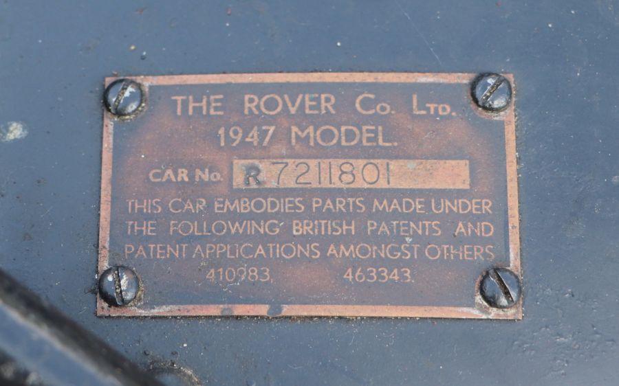 A 1947 Rover 12 P2 saloon, registration no. YSJ 181, chassis no. R7211801, engine no. 7212147, - Image 20 of 20